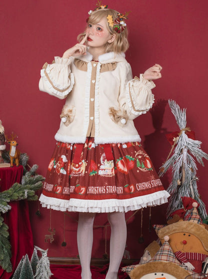 ロリータジャケットケープベルベットビッグリボン