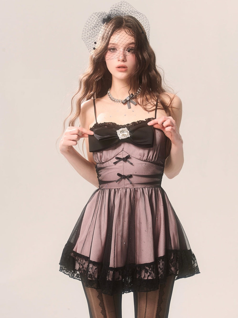 フレンチキャミソール ローズマリーピンクドレス