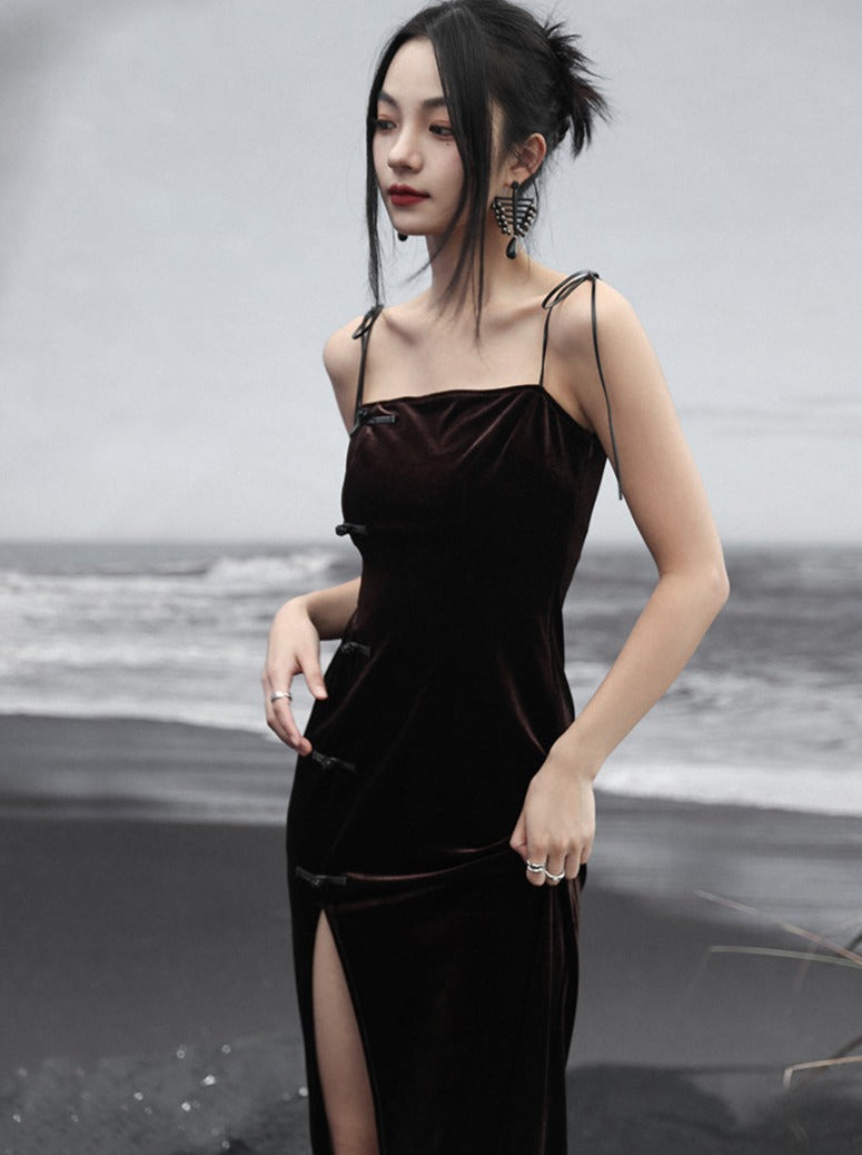 Schnallenkleid China Summer Dark