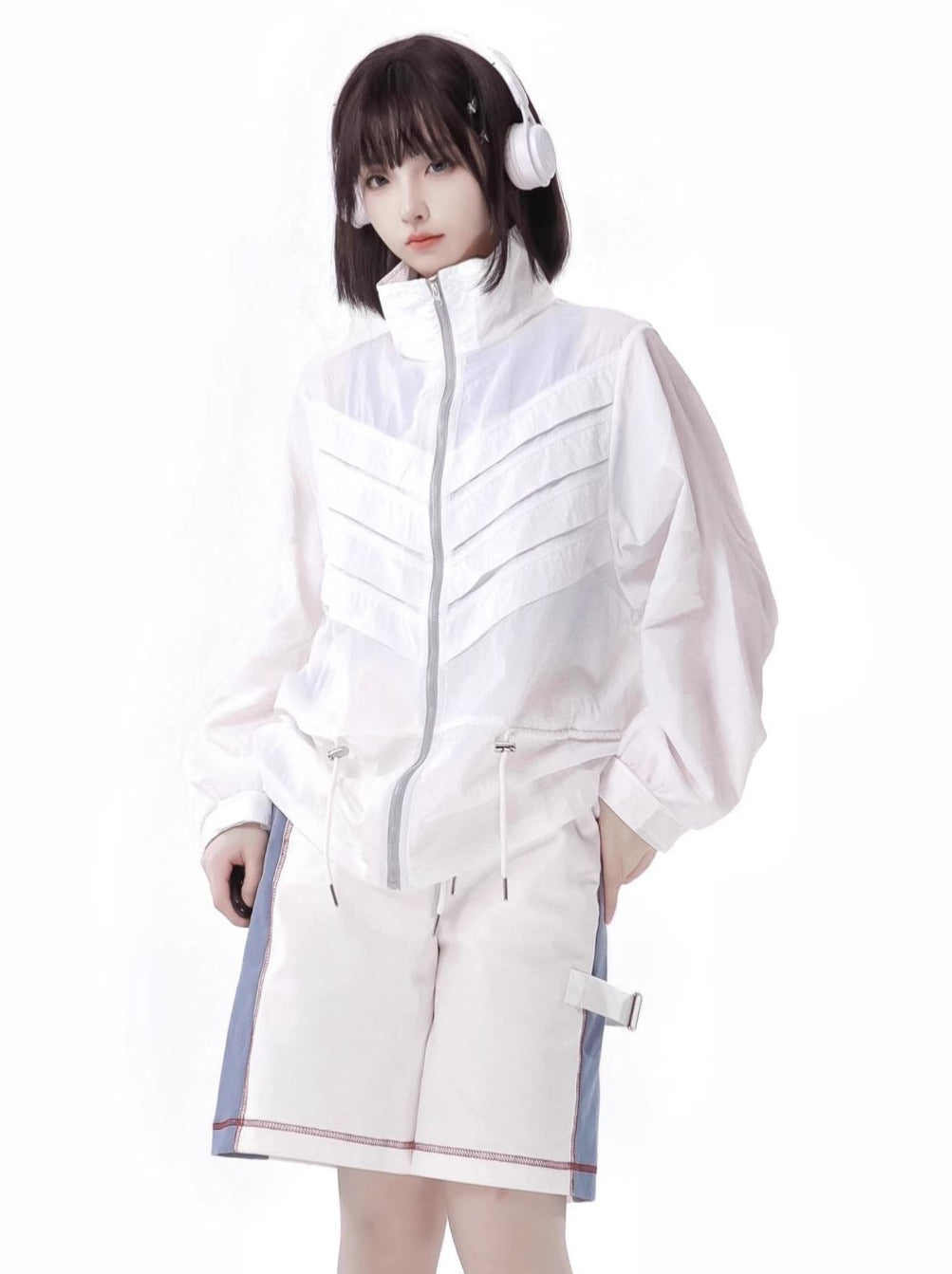 Anzug Farbe Skelett Sommer Jacke Blau Weiß Frische Invasion Sonnenschutz