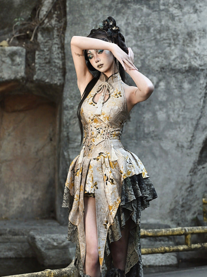 Schnallenoberteil China Kurzer Tropfenkragen Quaste