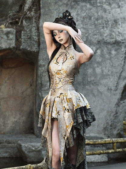 Schnallenoberteil China Kurzer Tropfenkragen Quaste