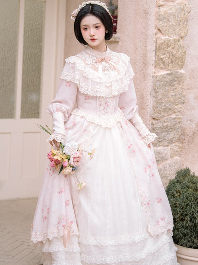 Robe Lolita rétro à volants élégante