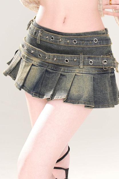 Rock Plissee Y2K Denim Linie