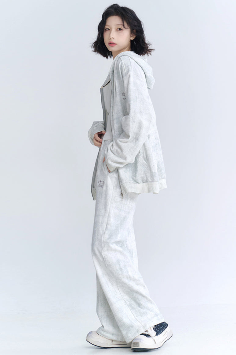 カーディガンフィット リラックスフーディーセットアップ