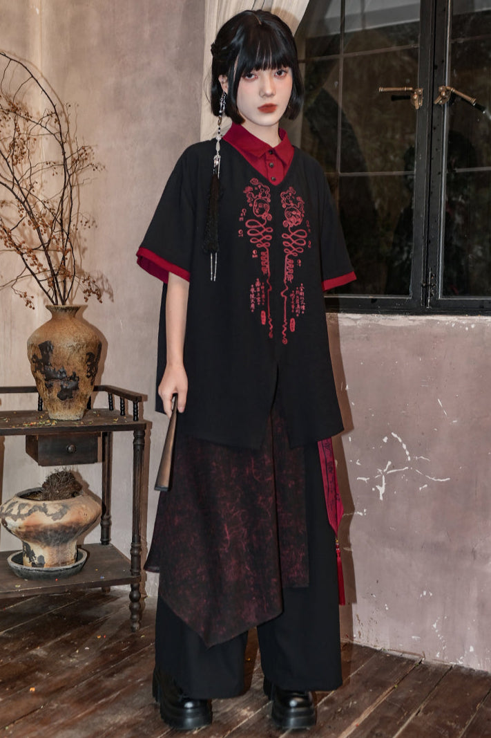 ダークレッグチャイナパンツ ワイド