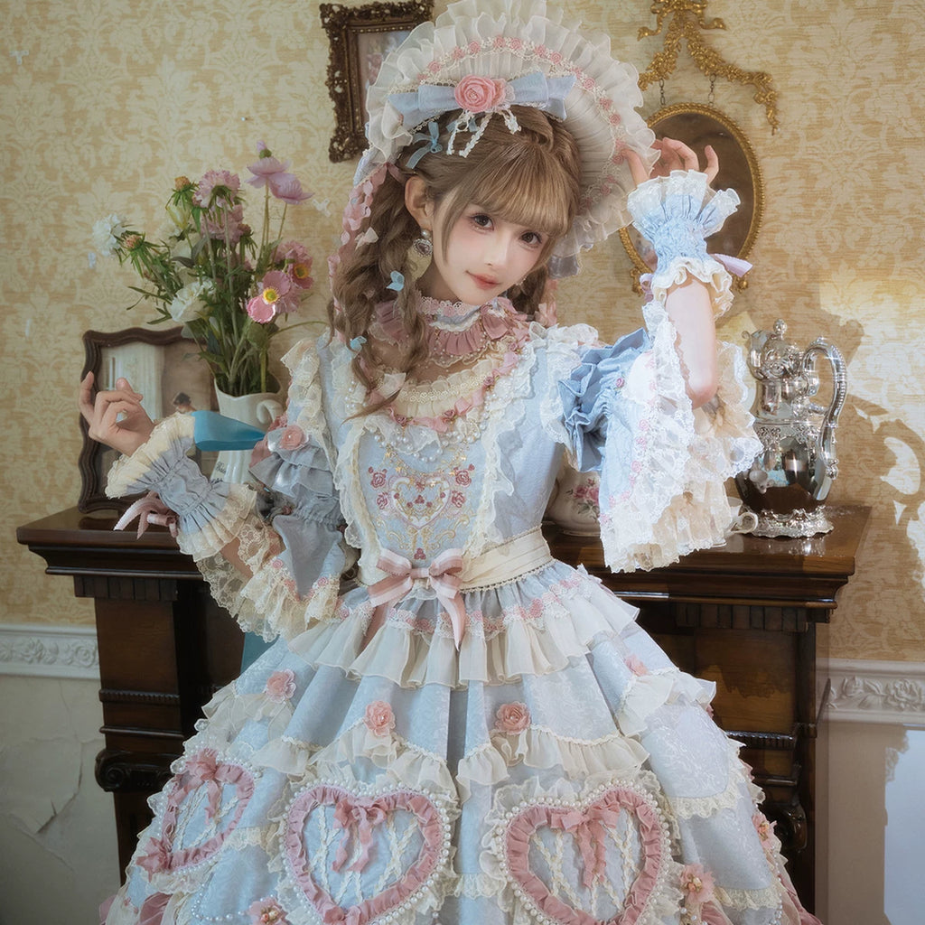 Antique Cake Lolita OP dress, styled Galactic Melody view by BR Thorn Rose