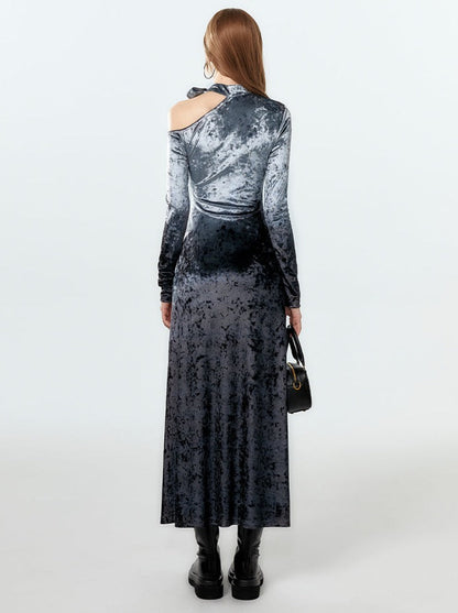 ベルベットダークスリムドレスモード