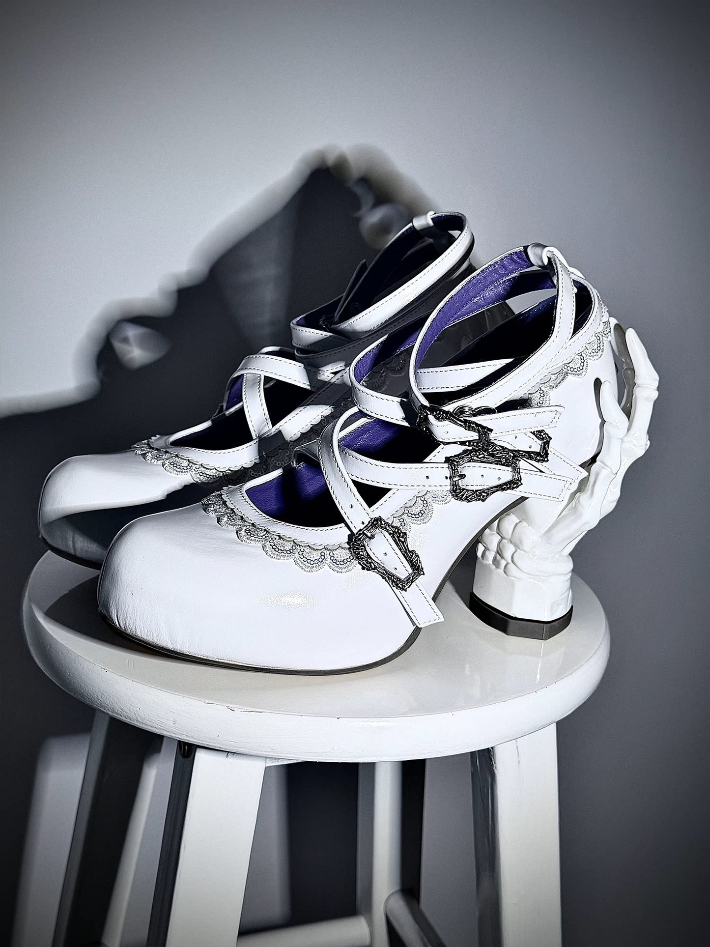 Gothic Dark Lolita Butterfly Bone Sculptural Heel High Heels – Sphenoid