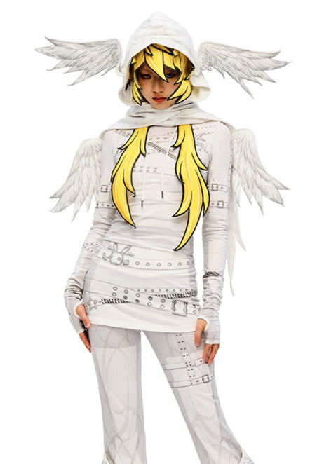 Animated 3D Hair Cap Long