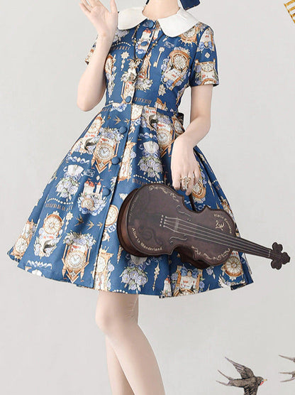 プリントレガントジャケットドレスクラシックセットエコーエターナルエコーロトール