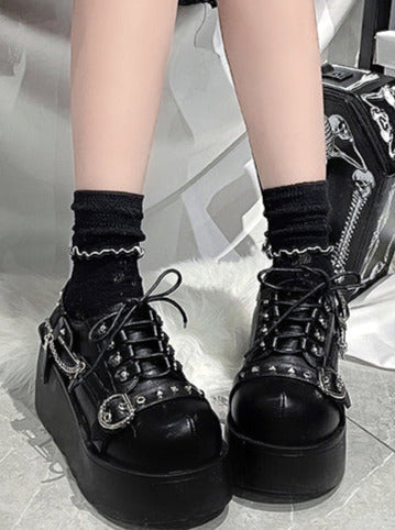 Punk Platform Shoes Studded Lolita