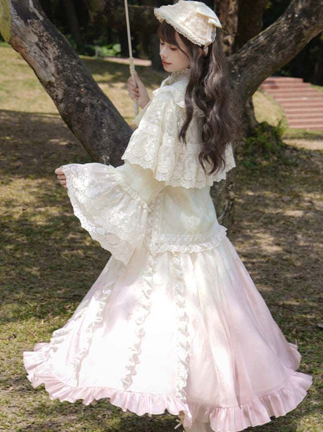 Top Rock Schürze Schal China Romantische Band Spitze Stickerei