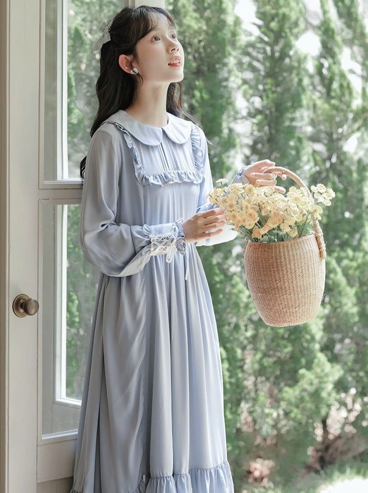 アートドレス フリル ロング レトロ