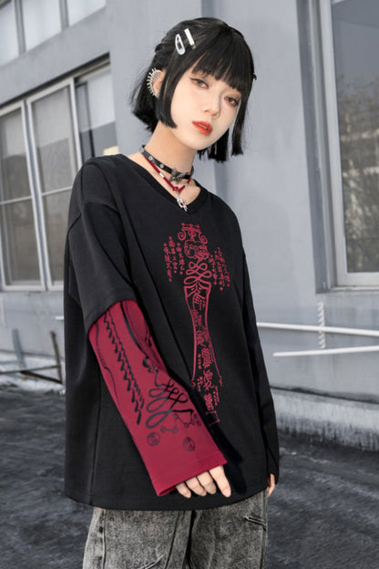 トップVネックチャイナパーソナライズ