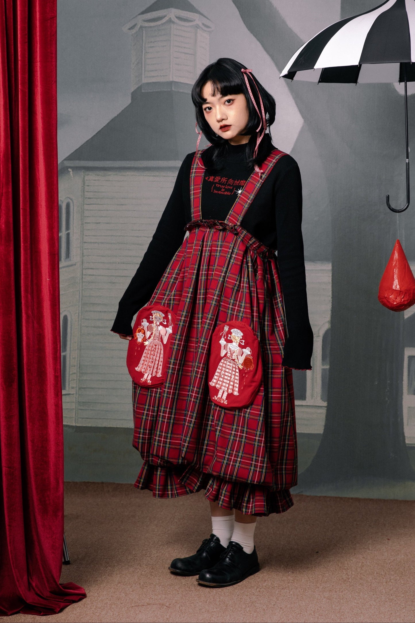 チェックレトロパンツ バルーンサーカス