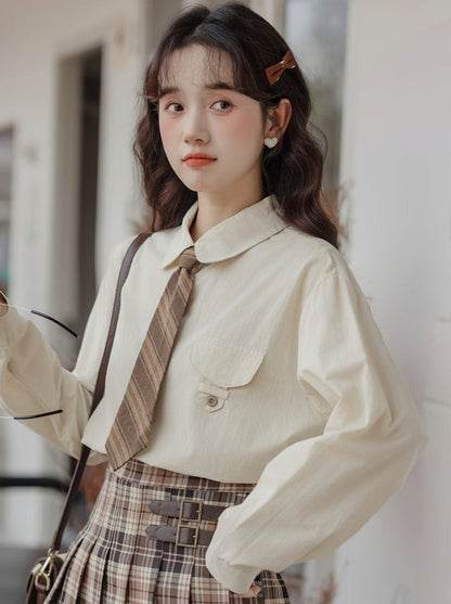 シャツ ワンポイントポケット ゆったり シンプル