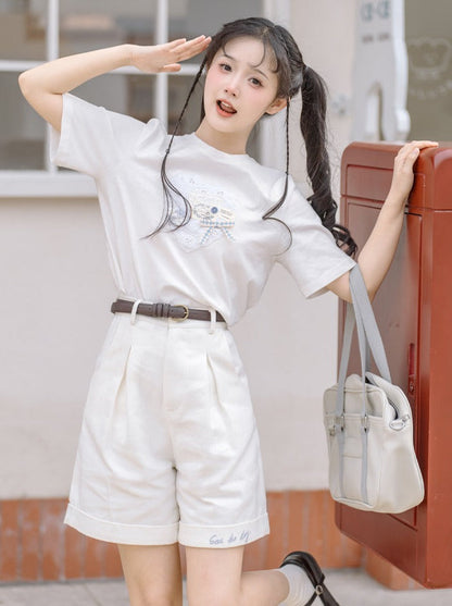 サマーショートチェックTシャツ