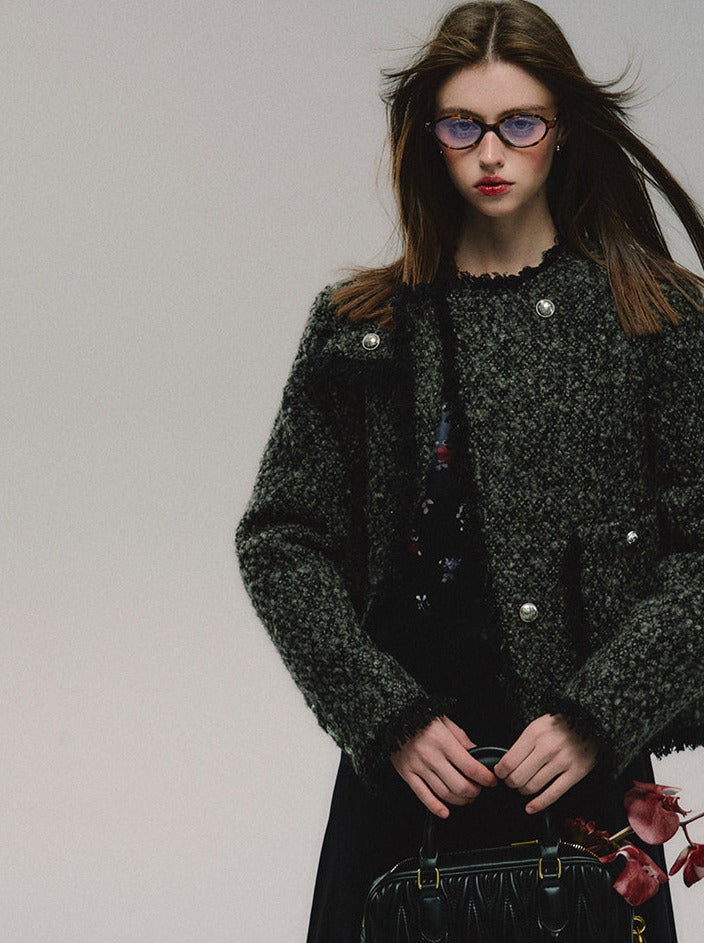 Gold Grand Jacket Tweed Tone Small Fre