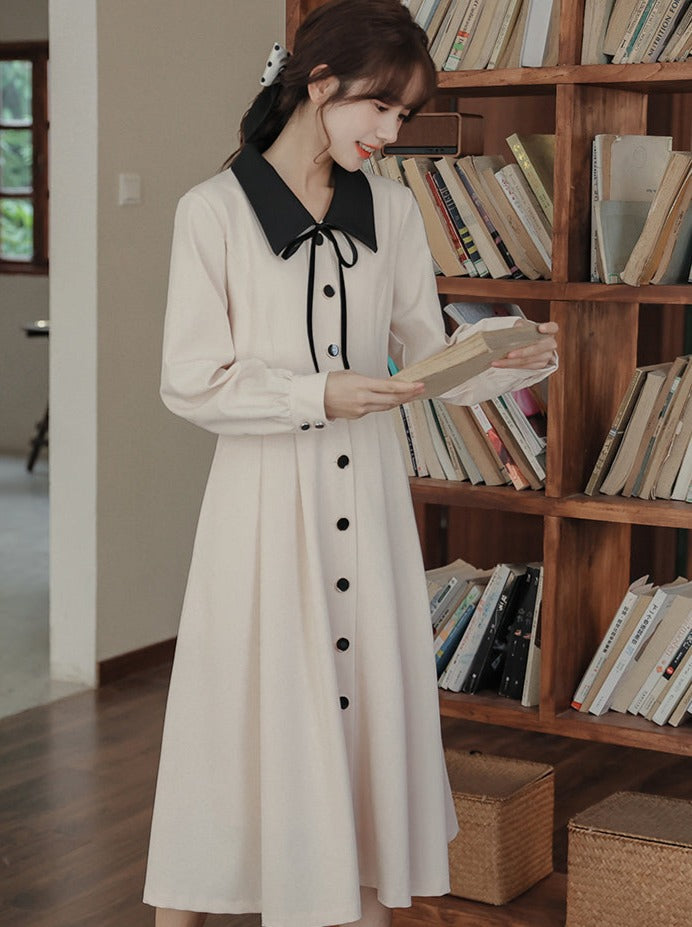 Stil Kleid Französisch Retro Shirt Girly