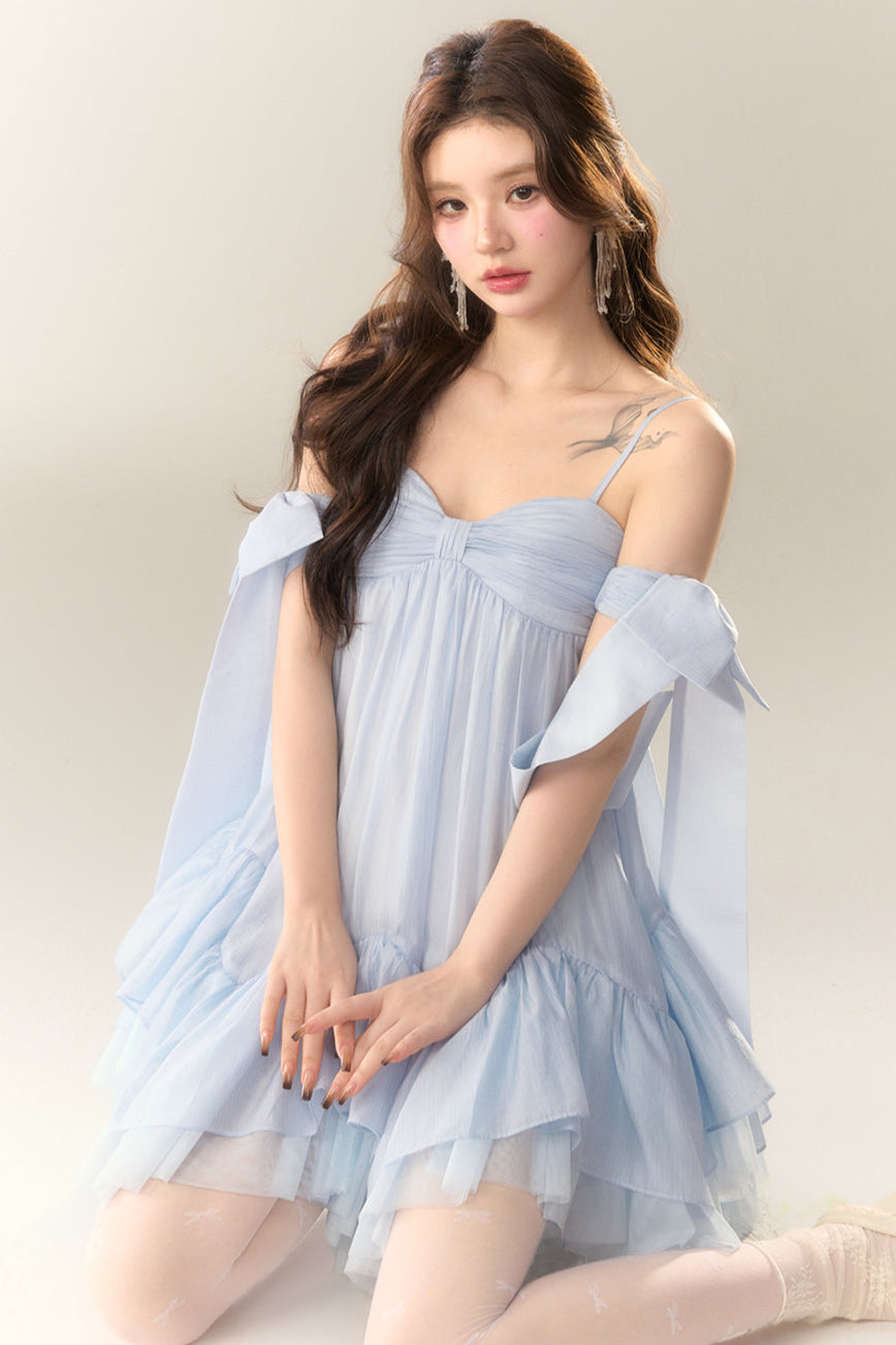 Perlensaum-Sohlenkleid Sweet Cami Salt Sea