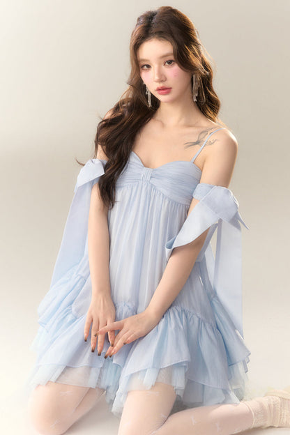 Perlensaum-Sohlenkleid Sweet Cami Salt Sea