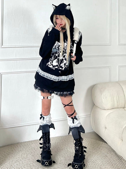 Hoodie Catgirl Over Hooded