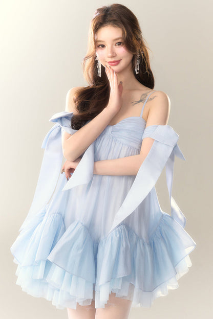 Perlensaum-Sohlenkleid Sweet Cami Salt Sea