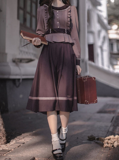 Schleife Lila Lila Top Retro + Rock Groß Elegant + Rauchig Ausgestellt