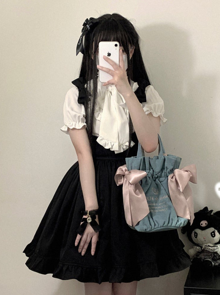 Dream Crystal Sweet Spitzen-Shirt mit Puffärmeln