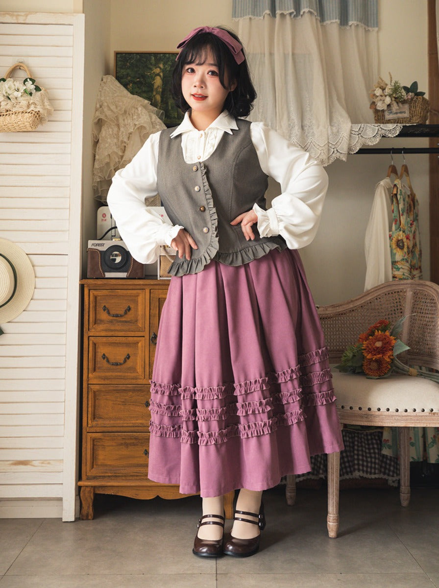 キノコレトロ裾スカートロリータ