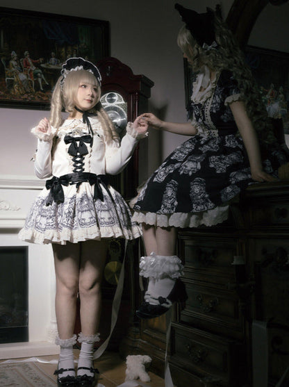 ドレスセット ナイト刺繍人形プリント