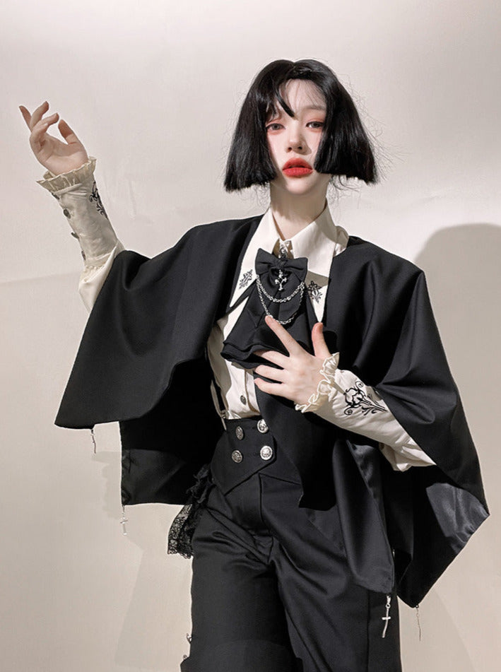 Magic Cloak Prince Shirt Set Suspender Cloak Lolita Dress Nightclaw