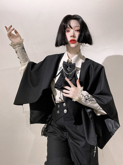 Magic Cloak Prince Shirt Set Suspender Cloak Lolita Dress Nightclaw