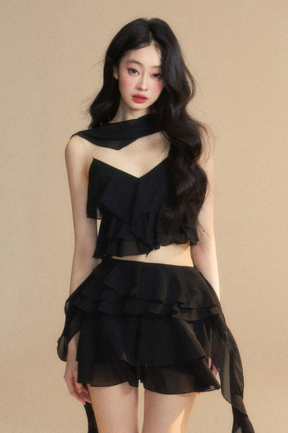 スカート+ショートキャミソール アニメ シフォン