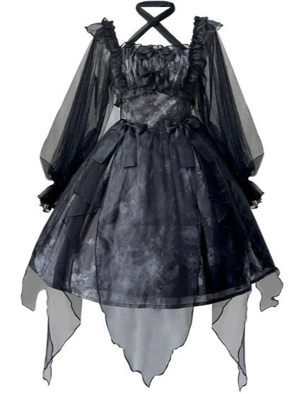 Dunkles Kleid Kleine Gothic Lolita Prinzessin