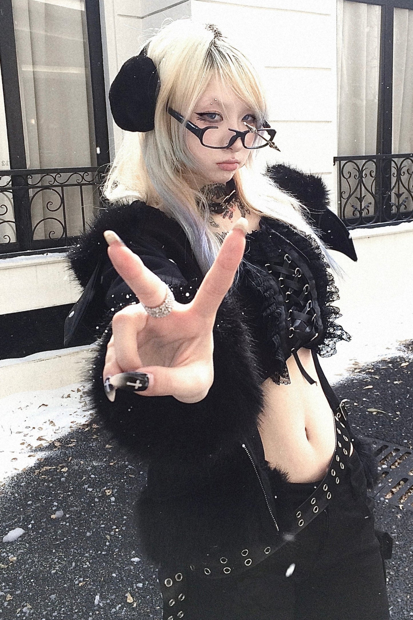 Dark Pentagram Coat Patchwork Hoodie