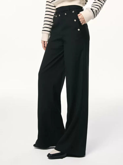 Knopfleiste Hose Faux Design Dasual Button