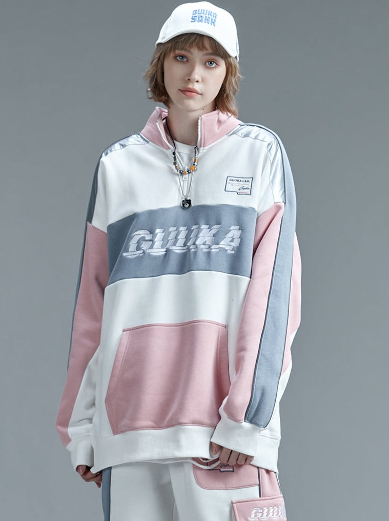 Kragen Bicolor Splice Stand Top Pink