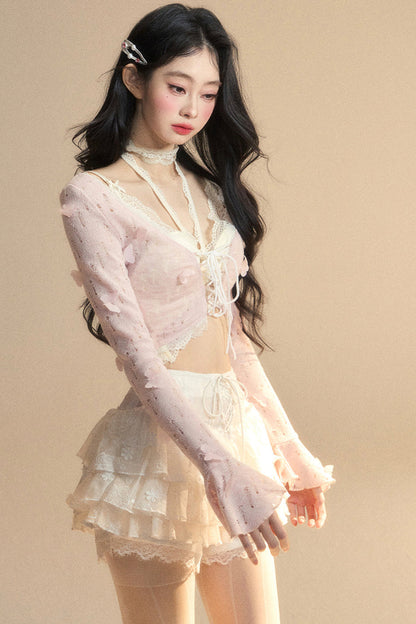 kurzer Cardigan Rail innen + Neckholder