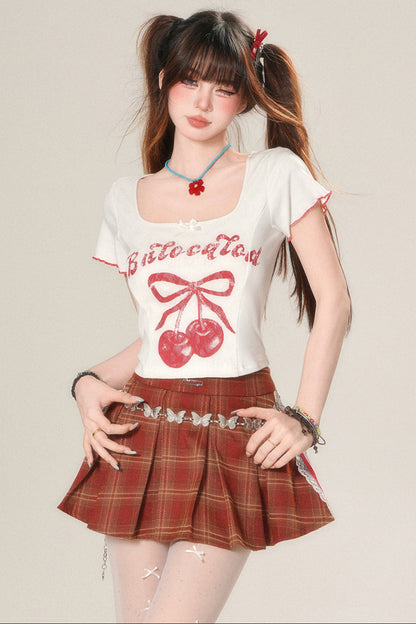 ミルキースリムスウィートTシャツ チェリー