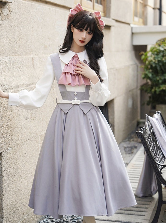 Blaues Collegekleid Pastell Lolita