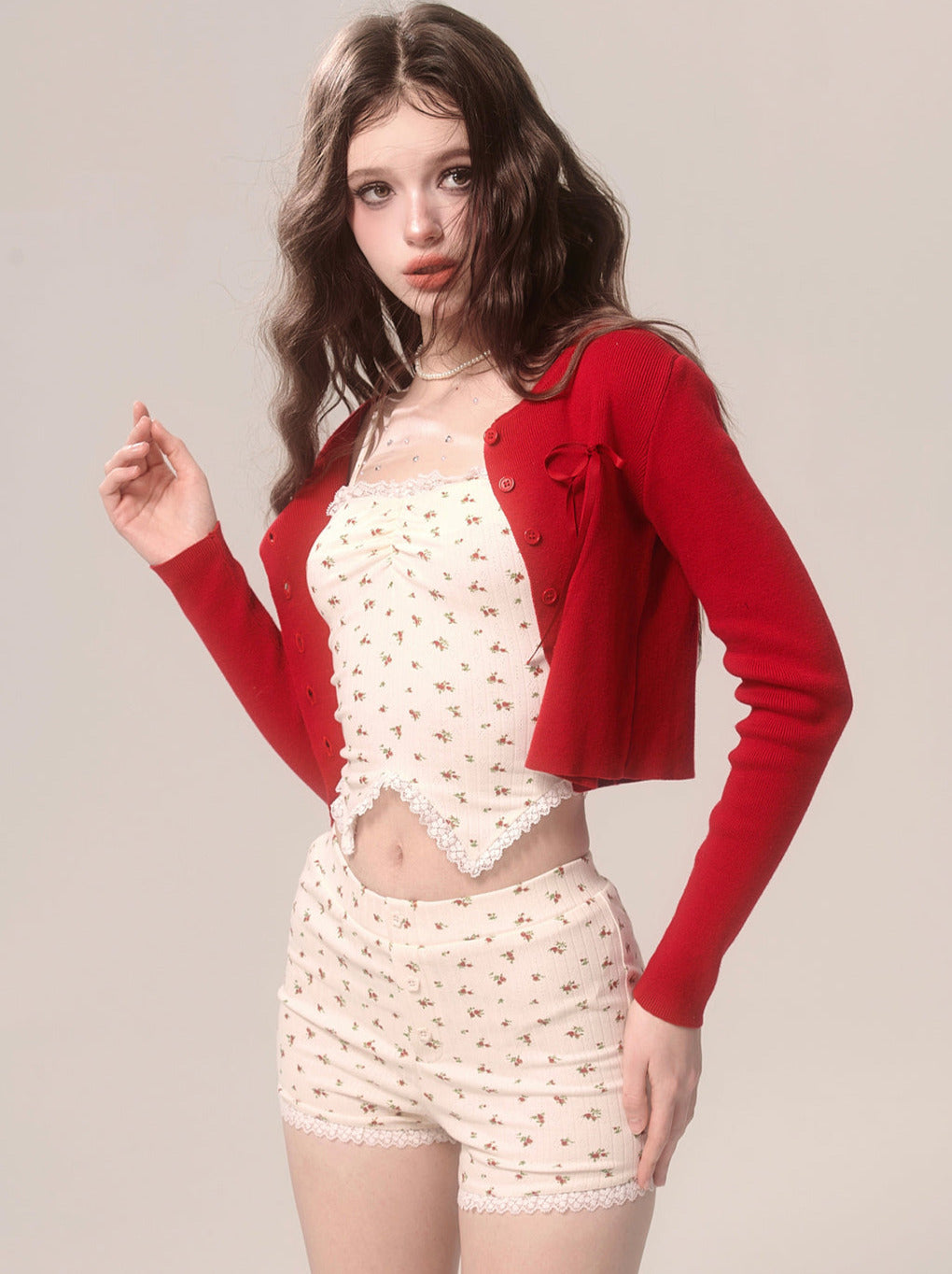 Cake Lace Strapstop Erdbeer-Karo Neckholder