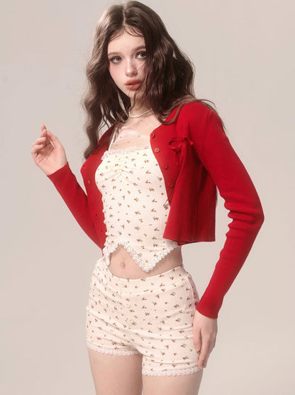 Cake Lace Strapstop Erdbeer-Karo Neckholder