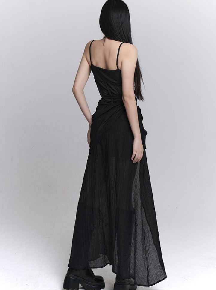 ゴーストドレスの少女の黒いパーティー