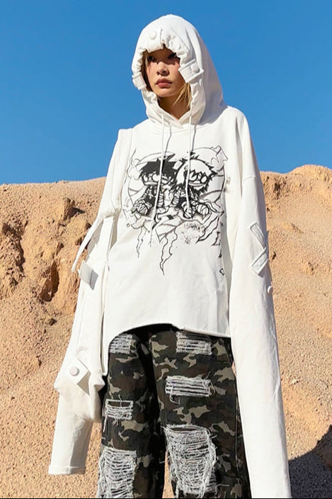 Hoodie Love Kapuzen-Mumien-Sweatshirt