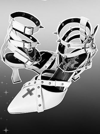Punk High Toe Heels Gothic Pointed