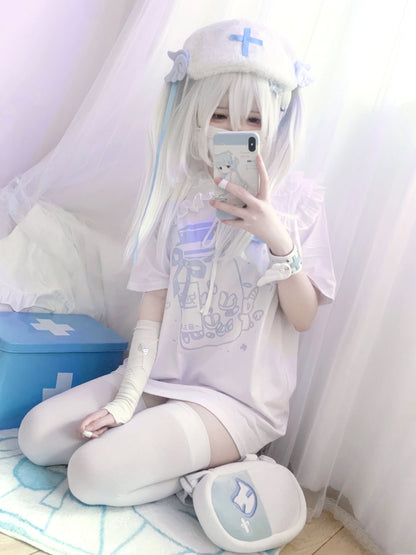 エンジェルホワイト、ネイバーフッド、スウィートトップス、ブルー、ピュアライト