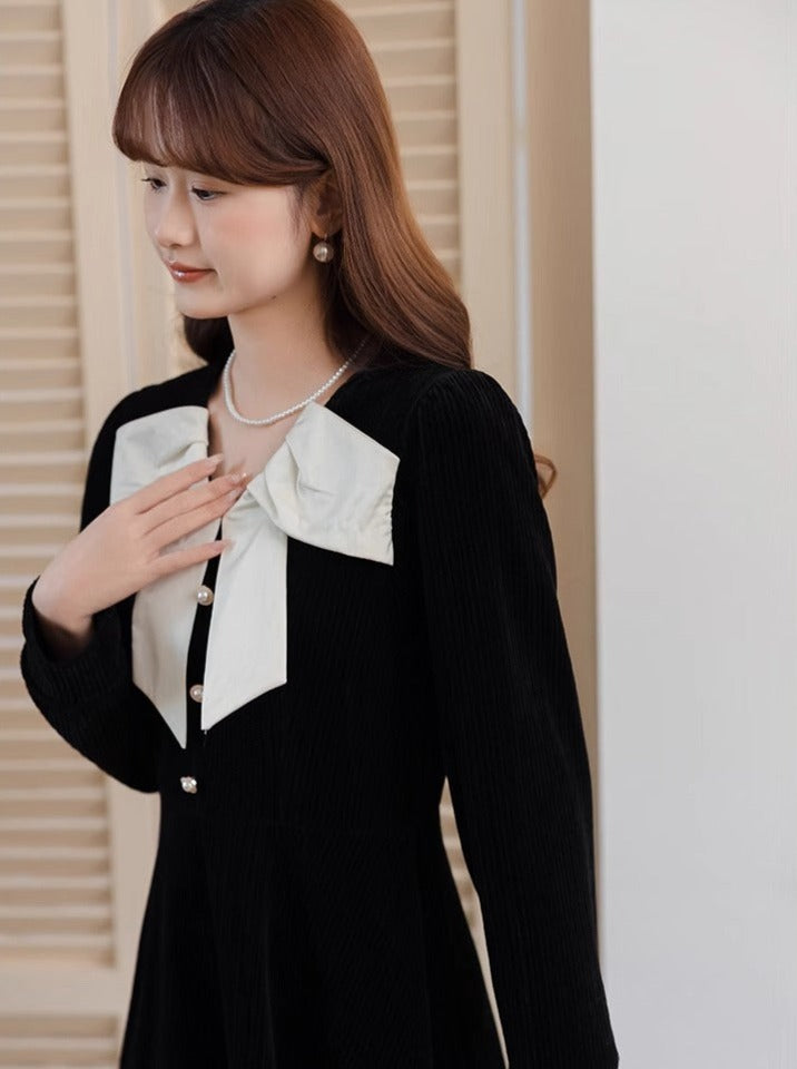 Kleid Retro Chic Französisch Stil College