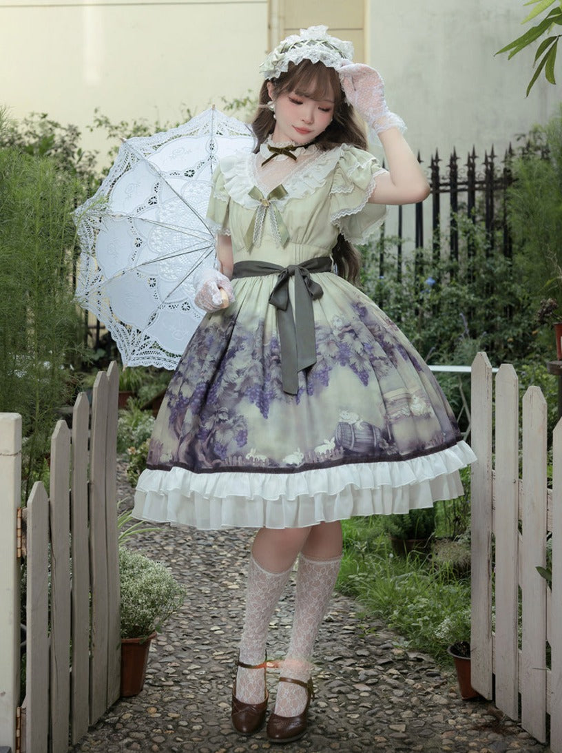 Vineyard Flower Retro Lolita Dress